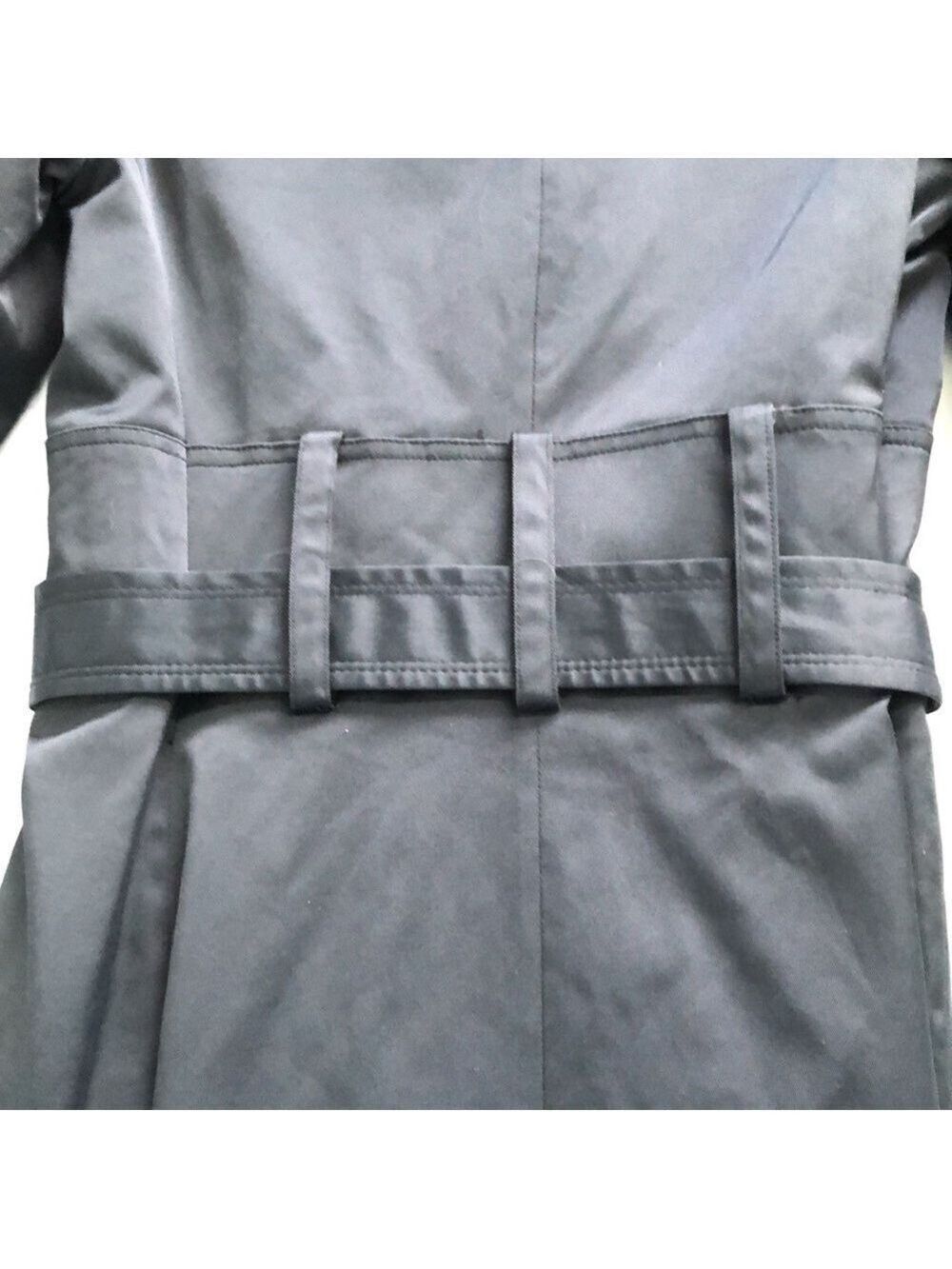 DKNY Double Breasted Belted Trench Coat Black Size XS - Picture 11 of 16